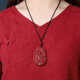 Zexin Yayu Cinnabar Pendant Men and Women's Native Buddha's Prayer Wheel Twelve Zodiac Guardian God Pendant Native Year of Native Fortune Necklace