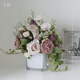 Wild style natural style mixed and match floral art simulation floral hotel living room coffee table decoration TV cabinet decoration counter decoration rose desktop flower AC828
