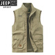 Jeep Spirit Jeep Herren-Weste Frühling und Herbst Neue Outdoor-Pferdsclip lässig große Sportarten mittlere Weste mit mittleren Alter 677 Military Green 3xl (156-170)