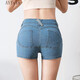 AYFSIS Oficial 2024 Spring and Summer Nuevo estilo de elevación de la cadera Internet Celebrity Slim y versátiles pantalones cortos de mezclilla sexy para mujeres FD3878 29 (2 pies 2 cintura)