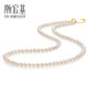 Chao Acer Xin Yuan Yellow 18K Gold Pearl Necklace Female Millet Beads as a Birthday Gift for Girlfriend Chain Length Approximately 40cm + Extension Chain