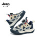 
Jeep Jeep boys spring and autumn children's sneakers soft sole lightweight summer running shoes for girls 2024 new knob button shoes dark blue red [single net] 32 shoes length about 20.5cm