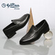 Goldlion men's shoes loafers punched breathable sandals business casual shoes G580420170AAD black 40