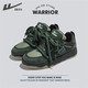 Pull-back sneakers for men 2025 spring and autumn new niche original casual men's sports shoes thick sole heightening bread shoes dark green 42