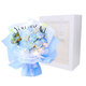 Spend time crushed ice blue roses dried bouquet immortal flowers artificial flowers for girlfriend to express love 214 Valentine's Day birthday gift 11 crushed ice blue roses + eucalyptus