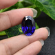 Pangdonglai qualité tanzanite 5a sapphir anneau ovale face gemme en forme d'oeuf en pierre principale tanzanite tanzanite 15x20 mm saphir (22 carats)