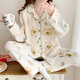 欣情美（Xinqingmei）月子服春秋产后纯棉纱布孕妇睡衣怀孕吸汗产妇哺乳衣4月5夏季薄款 纯棉纱布月子服A1098 M