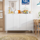 Pangdonglai quality sideboard iron glass sideboard living room storage light luxury wine cabinet household kitchen appliance eight door yellow 1355*650*400