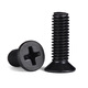 JINGGONG wholesales 4.8 grade black screws, cross countersunk head screws, flat head bolts GB819 M2M3M4M5M6M8 M1*4 (5000 pieces)