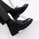 Chaussures de chef amaoton Chaussures non glissantes pour hommes non glissantes pour hommes, petites chaussures noires masculines Travail et travail chaussures en cuir de style polyvalent masculin