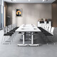 Table Xiaobai folding training table and chair combination mobile conference table with wheels splicing flip board training institution long table desk 1200*600*750