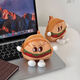 Meipai Migne Cartoon Hamburger Coin Portefeuille Sac de rangement polyvalent pendentif pendentif japonais Keychain de haute valeur SN1694SN58 Super mignon portefeuille de monnaie Hamburger 2 [Meilleur ami Profice]
