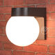 Yaotian Outdoor Waterproof and Sunproof LED Ball Wall Lamp Simple Modern Balcony Aisle Stairs Exterior Wall Creative Ball Wall Lamp White Base Milky White Ball +30W LED Bulb Warm Light
