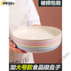 Miaopule high-quality disposable plates food-grade thickened large rice husk hard dinner plates commercial banquet plates thickened and durable 14.5cm pink deep round plates 10 pieces