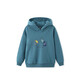 Liady Room Kinderbekleidung Jungen und Mädchen Kapuze -Sweatshirt Cartoon Buntes Fleece Top Winter Dunkelblau 120 cm/6 Jahre alt