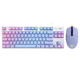 罗技 K835+G102二代有线电竞游戏键盘鼠标套装 84键TTC轴机械键盘宏编程游戏鼠标套装 K835白色青轴蓝色妖姬+G102紫色