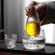 WINEWINGS Japanese hand-made glass wine warmer set household liquor dispenser hammer pattern sake ice wine jug Japanese wine cup wine set wine jug single simple package