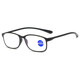 Fashionable and simple full-frame reading glasses HD TR90 light and thin material frame anti-blue light reading glasses Dirun stone black (with box cloth) anti-blue light +400 degrees