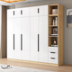 Weiyou Wardrobe Home Bedroom Flat Door Cabinet Large Wardrobe Light Luxury Simple Large Simple Wardrobe Assembly and Storage 140CM Four-Door Main Cabinet