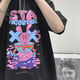 Fanglu se encuentra con la camiseta de la manga de siete cuartos hombres insentados de la marca Hong Kong pareja la ropa suelta a media altura de verano de verano de gran tamaño de moda National Body 694 Black One Size Collection Priority Envío de prioridad
