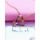 Fat Donglai same style purple gold pendant Russian 18k color gold rose gold single pendant