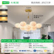 简约客厅吊灯创意卧室灯月球泡泡吊线灯卡通星球吊灯中山灯具001O 9734黑色13头三色彩球12cm