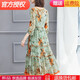 
[Special price pick-up] High-end light luxury flagship official store emulated silk dress for women in summer 2022 new five-point sleeve fashion temperament printed mid-length skirt loose and fashionable summer wear picture color 1 3888 long sleeve M 85-100Jin [Jin equals 0.5 kg]