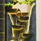 Rockery de Canjiang Fountaine d'eau fluide simulé les invités bienvenus pignes rideau d'eau coulant de l'écran d'eau entrée dans l'eau View Mur Courtyard Hall Ornements 2691