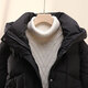 Vêtements d'hiver en coton zimu et en lin pour femmes co-manteau de coton à capuche à la mode et à l'étranger Maillard Coton 6628 Black L (recommandé 115-125 Jin [Jin est égal à 0,5 kg])