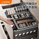 Cobbe kitchen pull-basket cabinet drawer type bowl and dish basket space aluminum three-layer bowl rack kitchen cabinet storage rack damping guide rail pull-basket [Pump half draw] 700 cabinet-cabinet width 655-725