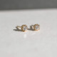 L.Bardeen 18K gold 10 cents South African real diamond simple color gold female earrings high-end earrings as a birthday gift for your girlfriend 18k gold single 10 cents a pair total 20 cents in stock