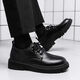 Chaussures de chef amaoton Chaussures non glissantes pour hommes non glissantes pour hommes, petites chaussures noires masculines Travail et travail chaussures en cuir de style polyvalent masculin