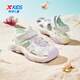 Xtep children's shoes, children's sports and leisure sandals, young children and girls' toe-cap sandals, summer new non-slip beach shoes, moonlight gray/snow purple 28