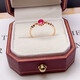 Eba natural pigeon blood red 0.4 carat ruby ring colorful 18K gold diamond ring for girlfriend birthday gift 18K rose gold ready size 9-22 size message