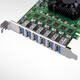 Pcie to usb3.2/3.1/3.0 expansion card 12 ports independent 6-channel usb adapter card pciex4x16 12 ports (rear 6 ports + 19Px3)