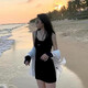 耐克（NIKE）连衣裙无袖女装夏季新款上衣运动服针织透气修身休闲吊带裙 DM6231-010/黑色 M