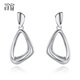 Misu platinum earrings for women, hollow geometric earrings PT950 platinum earrings, fashionable earrings, birthday gift, weight 2.8-3.0g + delivery certificate
