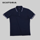 Scotoria Scartier Men's Summer Polo THIRT COULEUR COULEUR COULEUR ME MANDE COLIE CT671 ROYAL BLUE S