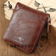 
Kangaroo men's wallet short zipper wallet young student wallet men's multi-card multi-function wallet Kangaroo i short zipper deep coffee jd
