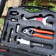 LeBycle bicycle repair tool box wrench repair road bike mountain bike maintenance equipment multi-functional combination repair flywheel center shaft pedal chain spoke cable pipe loading set