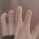 YaoYiZun Zhiya sterling silver ring women's index finger single ring light luxury niche high-end gift for wife birthday gift for girlfriend S925 sterling silver ring opening adjustable