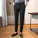 Dinggude summer thin trousers for men's business casual professional suit suit pants slim nine-point straight stretch trousers 723 nine-point pants black 32 (2 feet 4) Recommended 129-139Jin [Jin equals 0.5 kg]