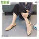 Si Ruilinxi Children's Shoes 688 Top-layer Flat Sole Single Shoes Pointed toe versatile soft sole Grandma's Shoes Korean Style Light Mouth Lemon Yellow, Shipping within 48 hours 37