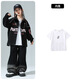 Mofu Kinderstreet Dance Trendy Kleidung Kinder Mode europäische und amerikanische Baseball -Kleidung Girls Hipphop Jacke Boy Hip Hop Performance Kleidung 300 schwarze Langarms + 349 Schwarze Hosen + 841 Weiß Kurzärmel 170 cm
