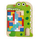 Yu Jianxiong Children's Wooden Tetris en trois dimensions grandes blocs de construction de puzzle Toys Toys Multifonctional Pie Board Interaction parent-enfant 2-3-6 ans garçons et filles façonner la cognition Dinosaure Tetris