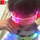 LUCALY's new Internet celebrity sunglasses, technology-sense luminous glasses, disco and Douyin female cyberpunk atmosphere props, smart (automatic color changing) battery