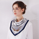 Shanghai Story (STORY Of SHANGHAI) Silk Scarf Female Spring Mulberry Silk Scarf Big Square Scarf Mom's Birthday Gift Pirate Ship Blue