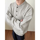 Shelley Jones Henry Collar Sweater Men's Autumn and Winter New Ins Lazy Style Loose Trendy Bottoming Top Gray L Recommended 110-125 Jin Jin equals 0.5 kg