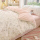 Mirror Moon Picture Internet Celebrity Washed Cotton Bedding Spring and Autumn Student Single Dormitory Bed Sheets Three-piece Quilt Cover Men's Summer Smudged Macaron 1.5 Meter Four-piece Set Quilt Cover 1.5x2 Meters