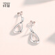 Misu platinum earrings for women, hollow geometric earrings PT950 platinum earrings, fashionable earrings, birthday gift, weight 2.8-3.0g + delivery certificate